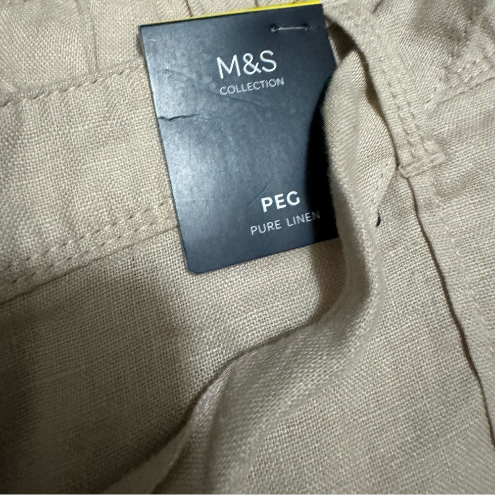 Marks & Spencers khaki linen pants